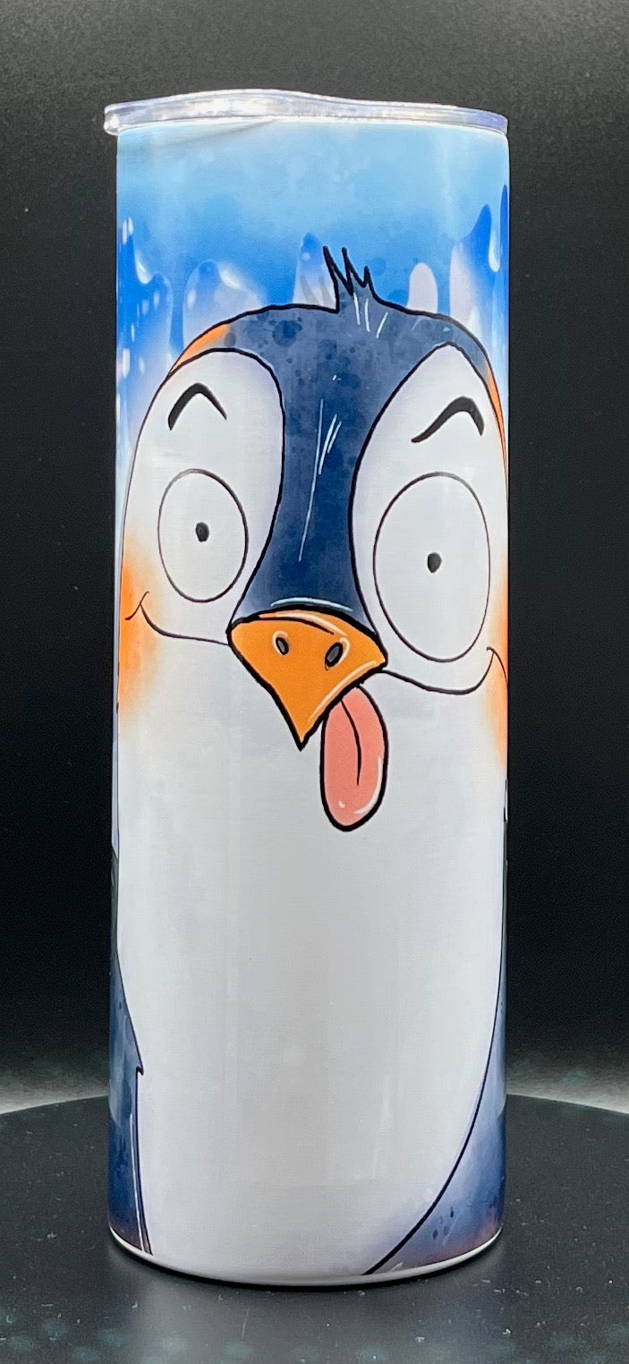 Crazy Penguin 20oz stainless steel tumbler