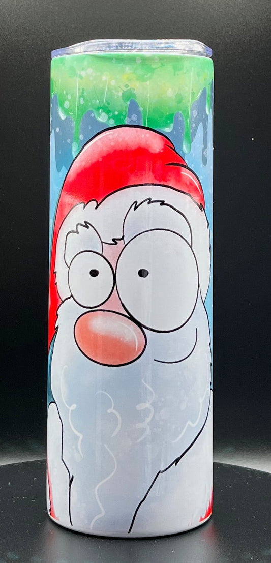 Crazy Santa 20oz stainless steel tumbler