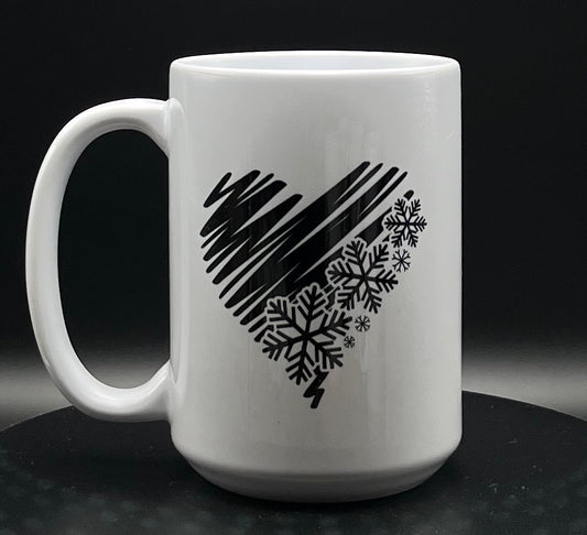 Snow Heart 15oz mug