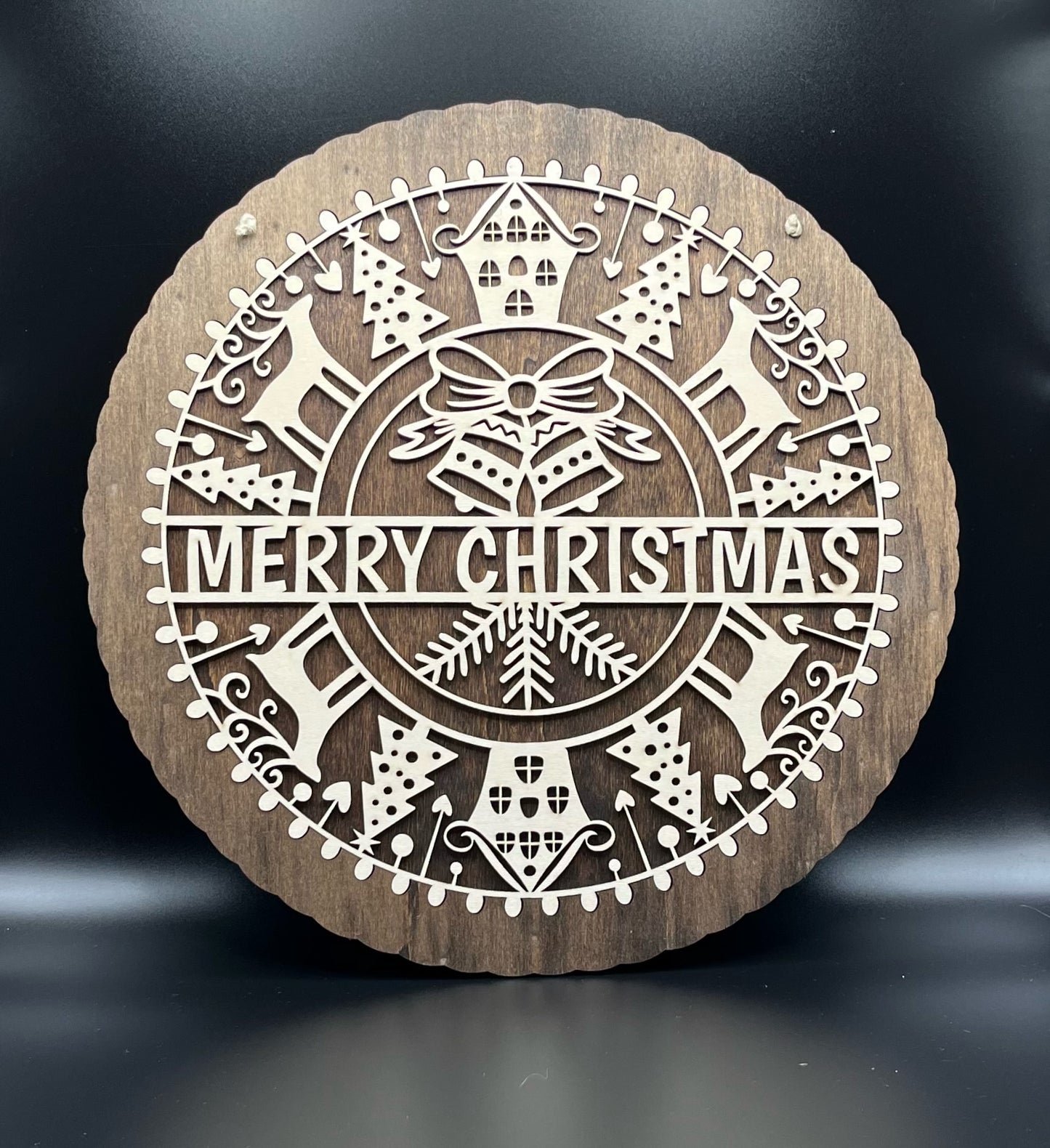 Merry Christmas Decorative Sign (2 layer)