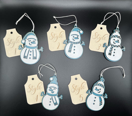 Painted Snowman Ornaments